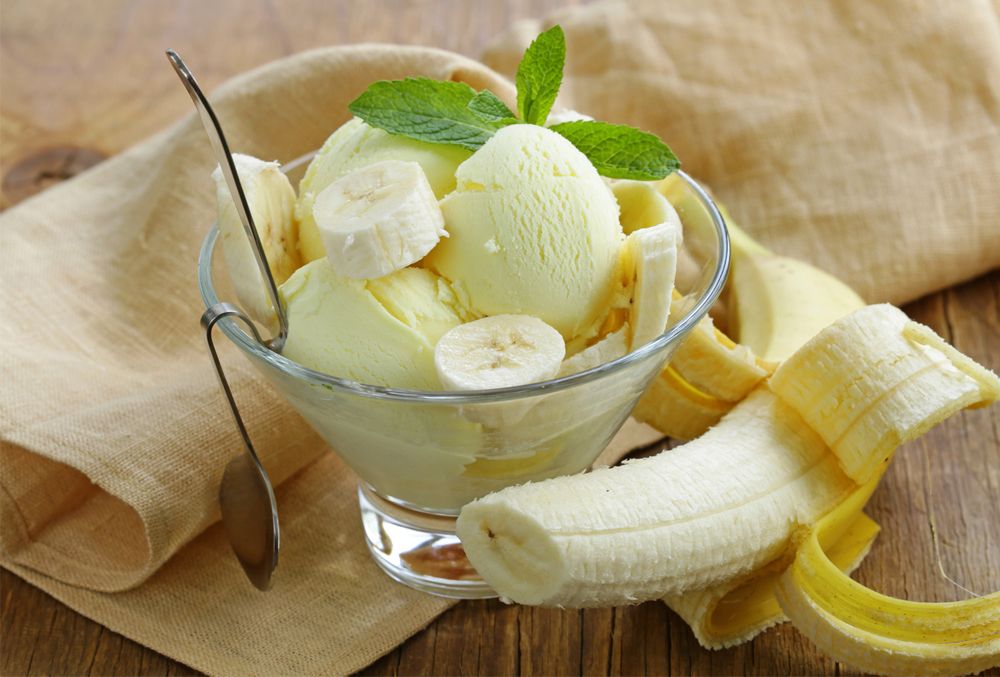 Alimentos como el plátano y el helado tienen un índice glucémico medio